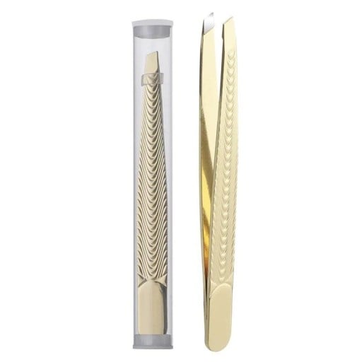 Professionele pincet voor wenkbrauwen 9,6 x 1 cm RVS pincet voor wimpers en baarden Cosmetisch hulpmiddel voor vrouwen en mannen