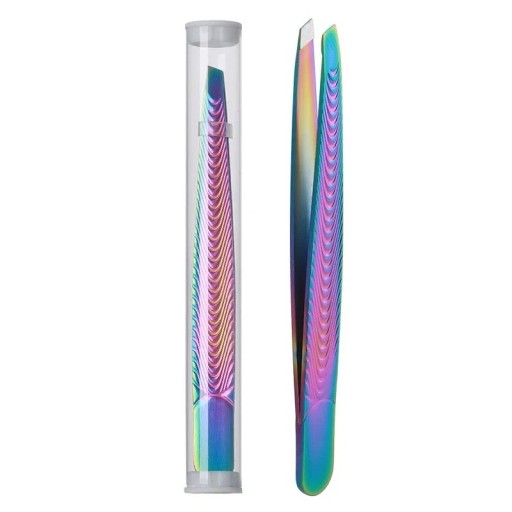 Professionele pincet voor wenkbrauwen 9,6 x 1 cm RVS pincet voor wimpers en baarden Cosmetisch hulpmiddel voor vrouwen en mannen Haarverwijderaar voor het gezicht