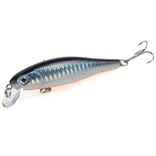 Professionell fiskedragswobbler med tre krokar 8,5 cm 9,2 g Realistiskt sjunkande konstbete med diskantkrokar Spinnwobbler för gädda