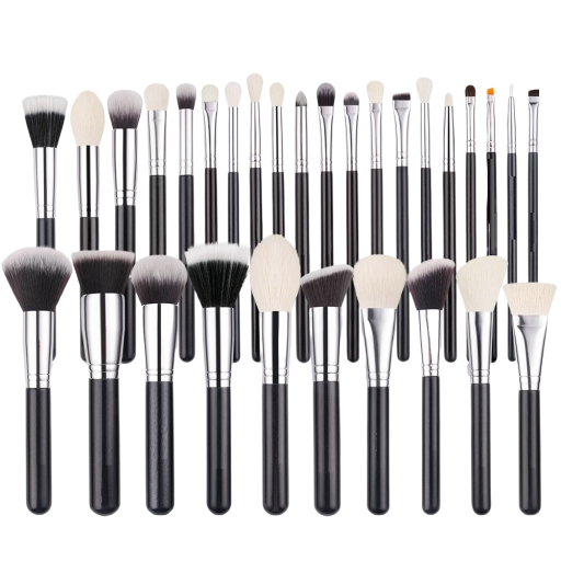 Professionelt makeupbørstesæt med 30 dele