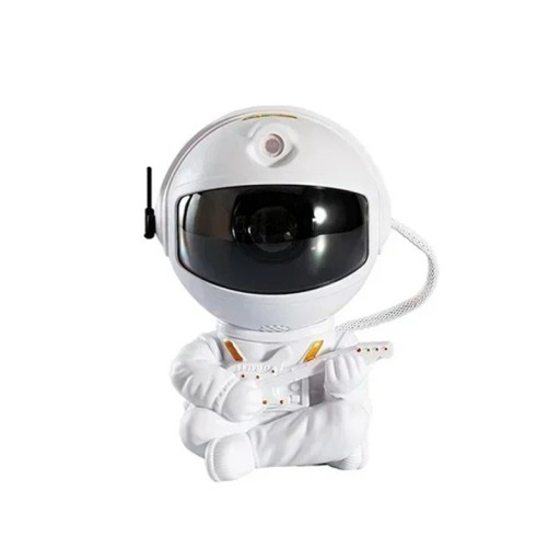 Proiettore stellare con astronauta e chitarra Lampada LED notturna con galassie e nebulose Decorazione in ABS per la camera da letto Regalo per bambini a batteria