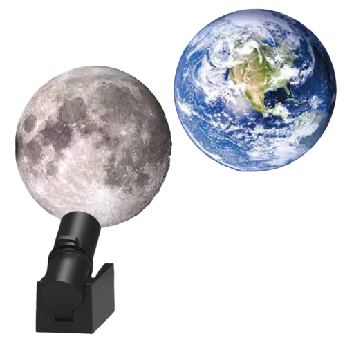Projektions-LED-Lampe Mond/Erde