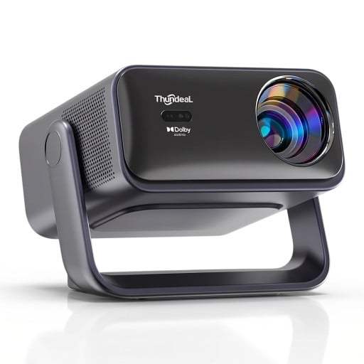 Projektor ThundeaL TD99W Nativné 1080p a dekódovanie 4K Úhlopriečka 127–508 cm Otočenie obrazu 360° Wi-Fi a HDMI 2.1 Tmavo šedý Domáce kino