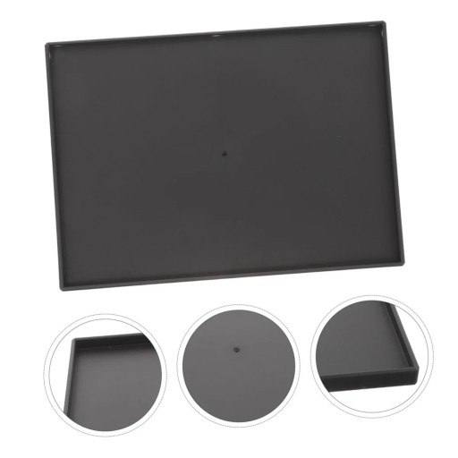 Projektorová podložka 25 x 18 cm Čierna Univerzálna odkladacia plocha pre projektory a monitory Kompatibilná so svetelnými statívmi Ľahký plast