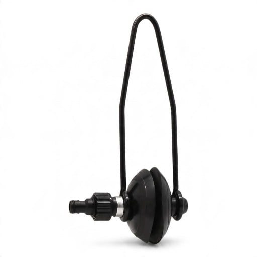 Proplachator motor de barcă cu urechi de etanșare rotunde Până la 60 CP Diametru 9 cm Racord rapid pentru furtun Negru Pentru motoare externe