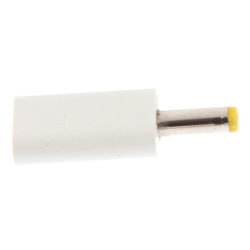 Προσαρμογέας Micro USB θηλυκό σε DC jack 4,0 x 1,7 mm αρσενικό Προσαρμογή για τροφοδοσία συσκευών με είσοδο DC μέσω καλωδίου Micro USB Λευκό πλαστικό