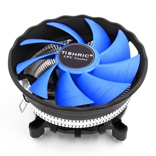 Prosessorijäähdytin TISHRIC Hiljainen 16 dBA Tuulettimen 120 mm 3pin Alumiininen 122 x 65 mm Sinimusta Intel LGA 1200 115X 775 ja AMD AM4 AM3