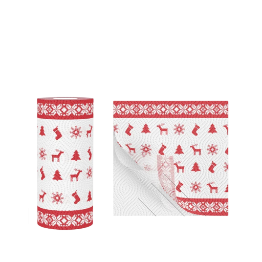 Prosoape de bucătărie de Crăciun 23 x 23 cm 3 straturi Servetele din hârtie cu motive de Crăciun Decorațiuni interioare Accesorii de bucătărie Servire festivă