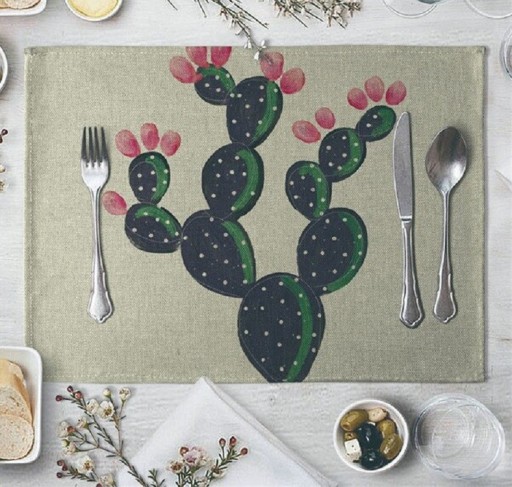 Prostírání s kaktusy
