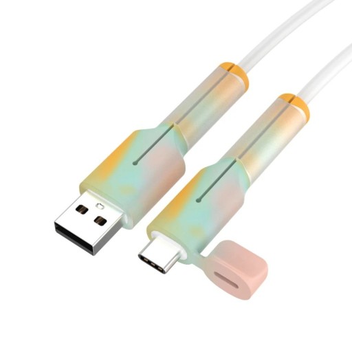 Protecție din silicon pentru cablu împotriva rupturii Mască de protecție pentru cablu Tip A la Tip C Mască flexibilă pentru o durată de viață mai lungă a conectorului