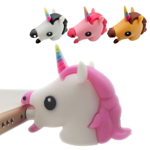 Protector de cable con forma de unicornio