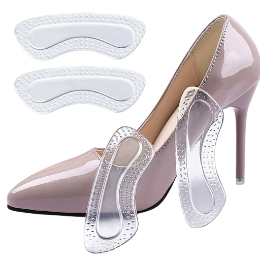 Protector de talón de silicona para zapatos 1 par Parachoques suave y transparente contra marcas de presión y abrasiones Protección para la parte posterior del pie Cómodo de llevar Diseño invisible
