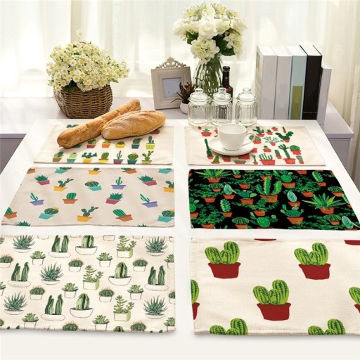 Protéger de table avec motif de cactus