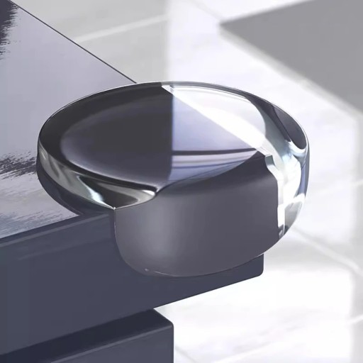 Protetores de canto redondos transparentes de mobiliário em PVC macio com dimensões de 20 x 30 mm, conjunto de 4 unidades para proteção das crianças contra impactos e lesões