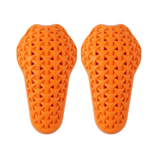 Protetores de cotovelo laranja com inserções em espuma PU absorção de impactos equipamento desportivo moto ciclismo esqui patinagem