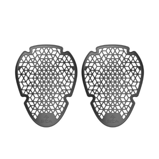 Protetores de ombros para casacos de moto com formato ergonómico leve proteção contra impactos aproximadamente 17 × 15 cm design em grelha preto para motociclistas