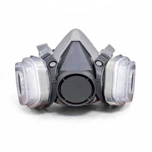 Protiprallmasken 6200 mit Filterset 5N11 Größe 12,5 x 11,5 cm Doppelfilter Grau Für Schleifen, Lackieren und staubige Umgebungen