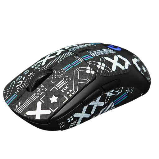 Protiskluzová lepicí páska na myš samolepicí grip nálepky ergonomický povrch grafický vzor pro lepší ovládání a úchop myši