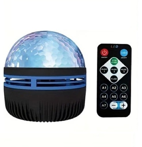 Proyector nocturno color RGB 7 modos de color USB 10 W