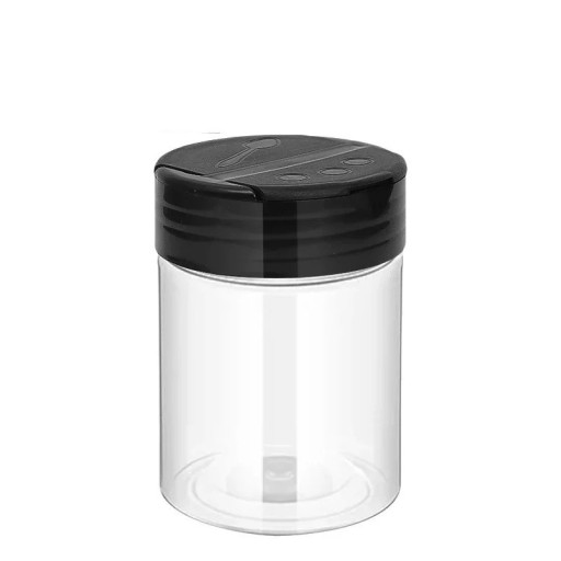 Průhledná láhev na koření 120 ml PET plastová dóza transparentní sklenice na koření do kuchyně pro skladování a dávkování