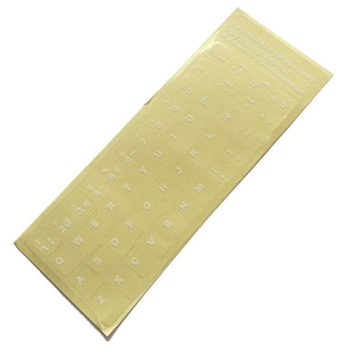 Průhledné jazykové přelepky na klávesnici