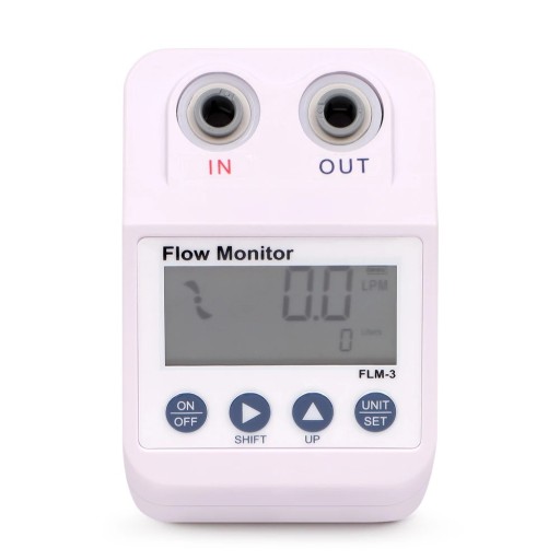 Průtokoměr čističky vody FLM-3 s digitálním displejem 90 x 66 x 63 mm ABS s alarmem filtru a úsporou energie na měření vody