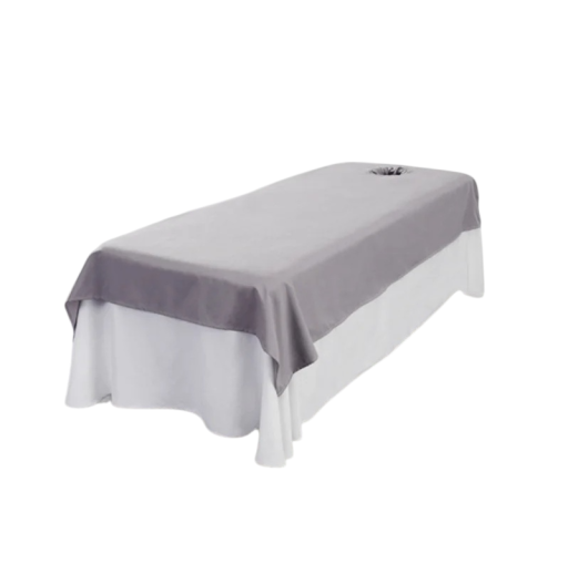 Pružné prostěradlo na kozmetické lehátko s otvorom 90 × 200 cm Potah na masážne lehátko Polyester Bavlna Potah na lehátko do salónu