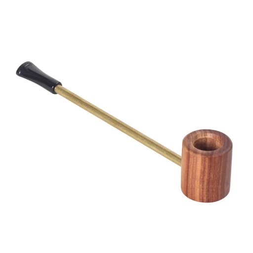 Przenośna drewniana fajka do tytoniu 147×32×14 mm drewno jasnobrązowa miska kompaktowa fajka do palenia do codziennego użytku