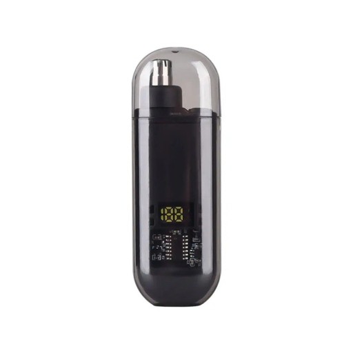 Przenośny elektryczny trymer do włosów w nosie, ładowany przez USB, głowica obrotowa 360°, wskaźnik ładowania, trymer do brwi, uszu i nosa