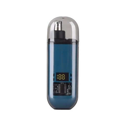 Przenośny elektryczny trymer do włosów w nosie, ładowany przez USB, głowica obrotowa 360°, wskaźnik ładowania, trymer do brwi, uszu i nosa