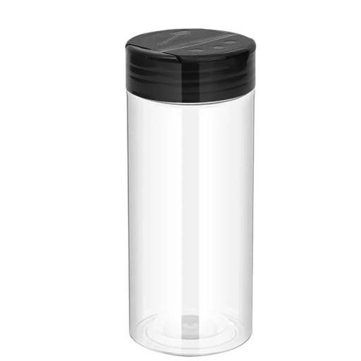 Przezroczysta butelka na przyprawy 250 ml PET plastikowy pojemnik przezroczysty słoik na przyprawy do kuchni do przechowywania i używania