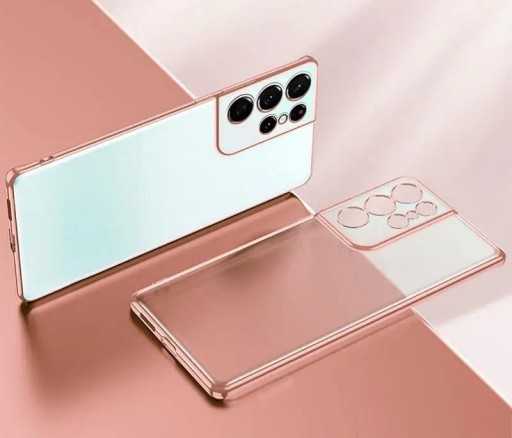 Przezroczyste etui ochronne z metalową ramką do Samsunga Galaxy S23