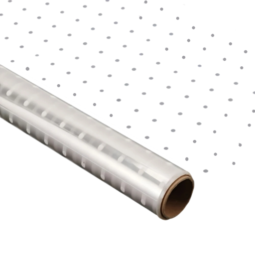 Przezroczysty celofan w roli 40 cm × 30 m folia do pakowania z kropkami materiał plastikowy do pakowania prezentów, kwiatów i kreatywnego tworzenia