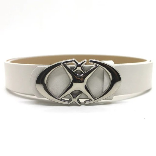 PU leren riem 105 x 2,5 cm Smalle modieuze broekriem met decoratieve gesp met sterren Stijlvol accessoire voor dames en heren Elegant design