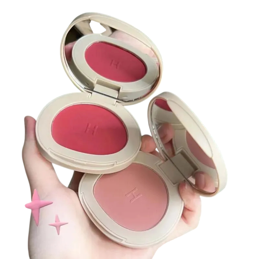 Pudrová tvářenka 6 g Voděodolná dlouhotrvající tvářenka v kulatém kompaktním obalu se zrcátkem Jemný make-up na zvýraznění tváří