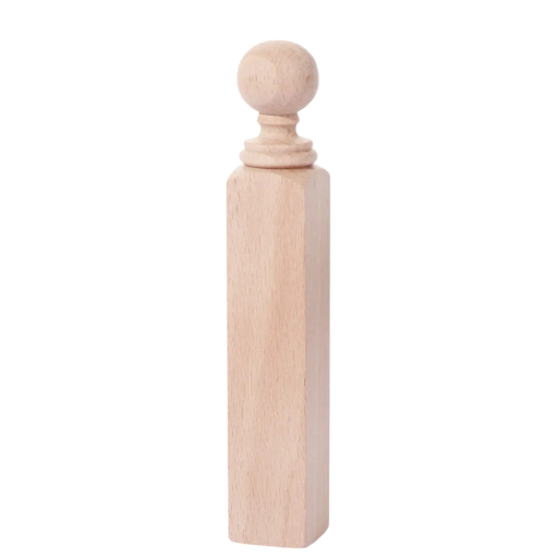 Puinen huonekalujalka neliömäinen muoto pyöreällä päällä 12 cm massiivipuuta luonnollinen vaalea jalka komodille kaapille pöydälle