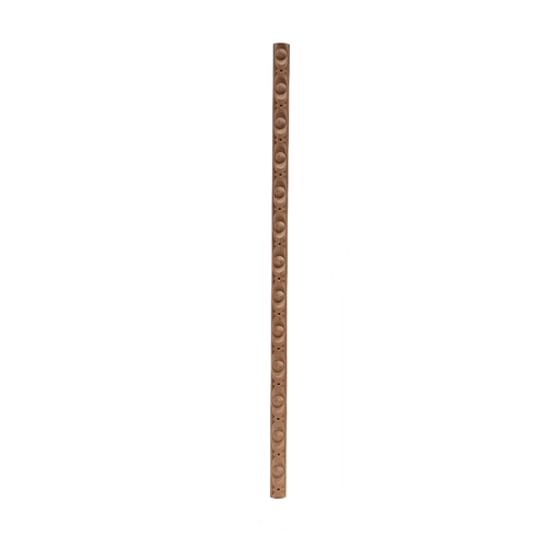 Puinen koristeellinen listan kohokuvioitu malli pyöreistä elementeistä 50×1,8 cm massiivipuusta luonnollinen ruskea koristeellinen lista huonekaluille ja seinille