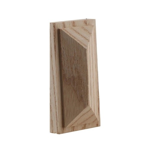 Puinen koristepaneeli 8 × 16 × 2,3 cm kolmiulotteinen reliefimalli massiivipuusta luonnollinen vaalea elementti huonekaluille ja sisustukseen
