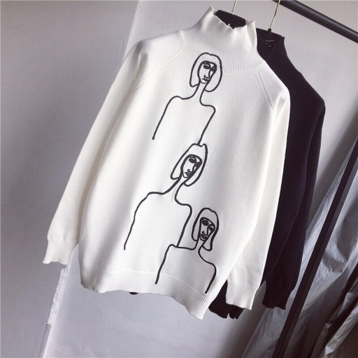 Pull à col roulé pour femmes A2209