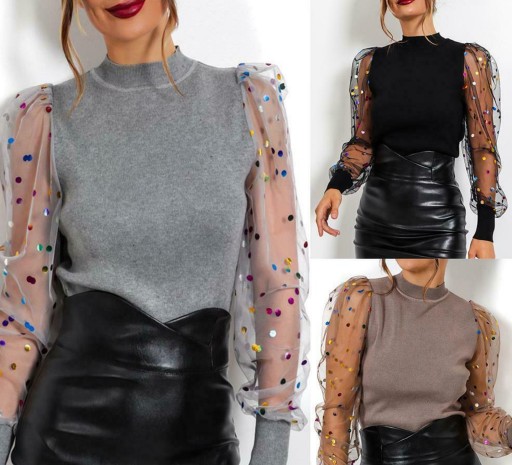 Pull à pois pour femmes A2941