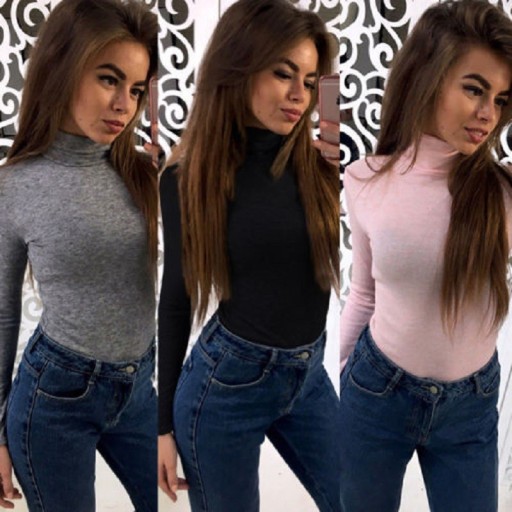 Pull col roulé femme B92