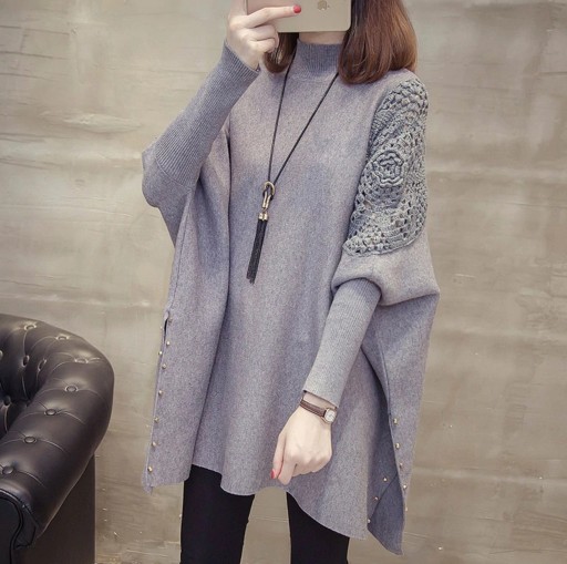 Pull col roulé oversize pour femme A2328