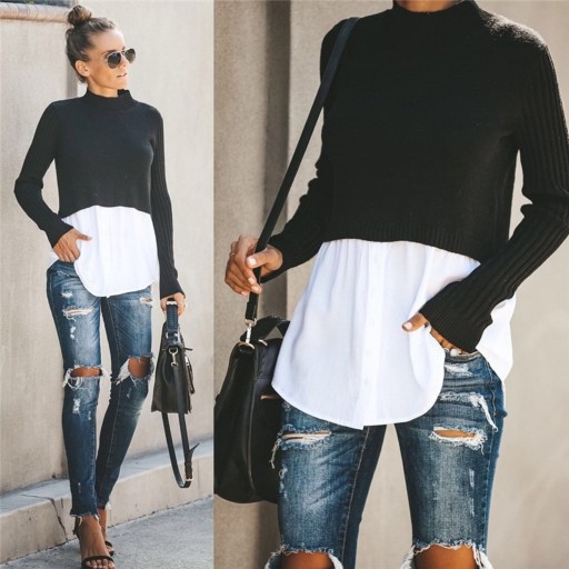 Pull combiné pour femmes