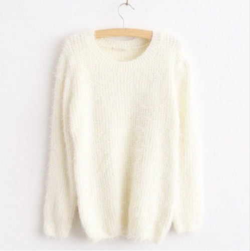 Pull d'hiver pour femmes - Blanc