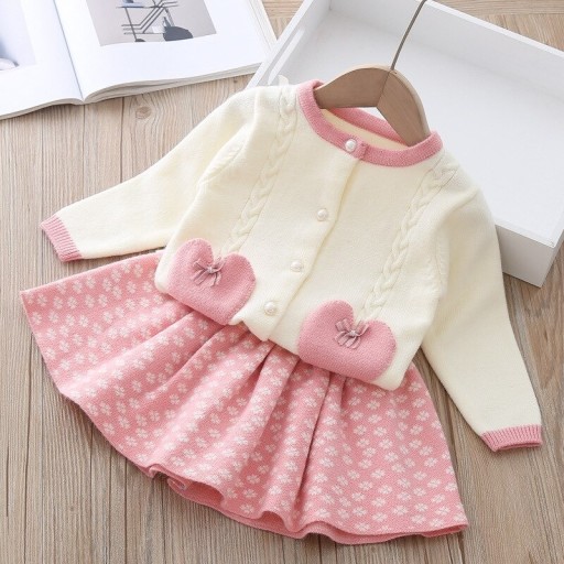Pull et jupe pour fille L1214