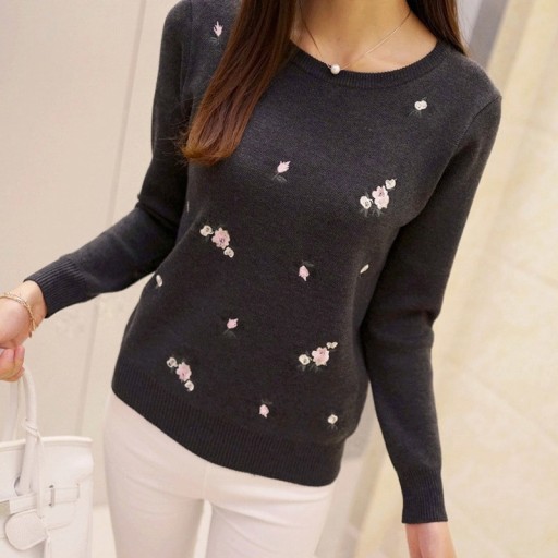 Pull féminin à fleurs