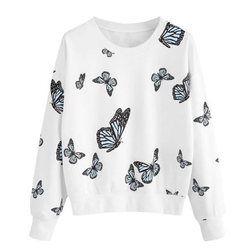 Pull femme avec des papillons