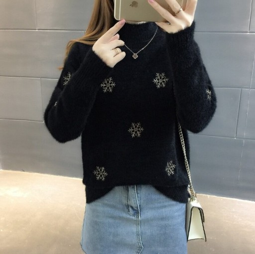 Pull femme avec flocons