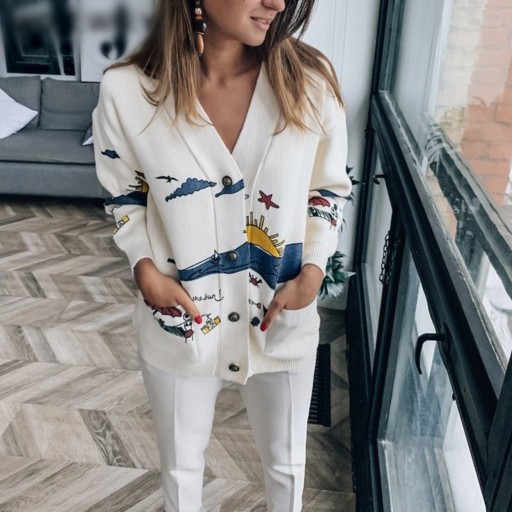 Pull femme avec motif