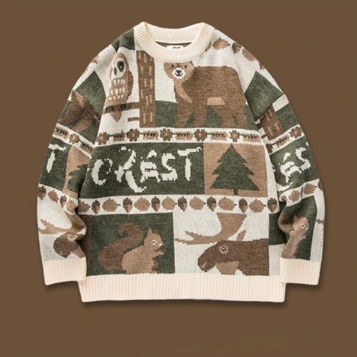 Pull homme animaux